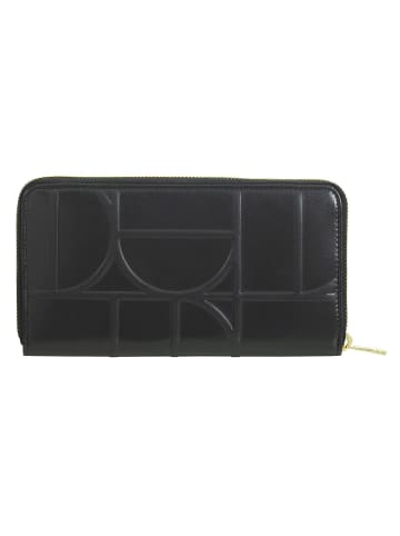 DuDu Up Geldbörse RFID Schutz Leder 20 cm in black-nude