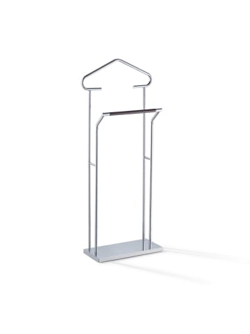 relaxdays Herrendiener in Silber/Braun - (B)46 x (H)110 x (T)19 cm