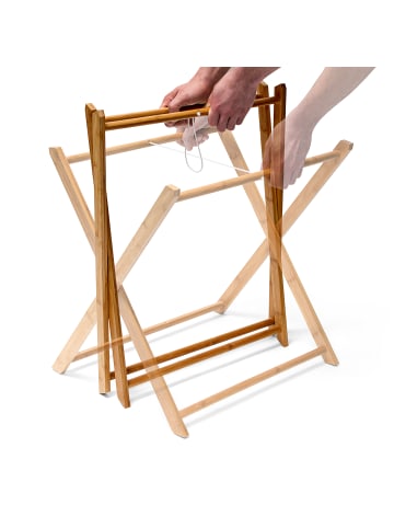 relaxdays Tabletttisch in Natur - (B)55 x (H)63,5 x (T)35 cm