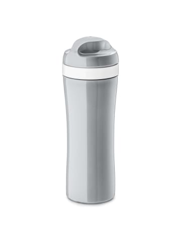 koziol Wasserflasche OASE, 425 ml in Grau, Ø 7,4 x (H) 21,7 cm