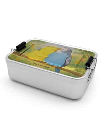 Mr. & Mrs. Panda Metallbox Wellensittich Liebe Design ohne Spruch in Weiß