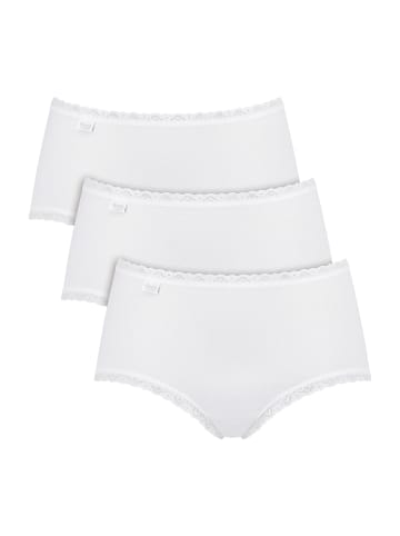 Sloggi Baumwolle, Single-Jersey Hüftslip 3er-Pack 24/7 Cotton Lace in weiß