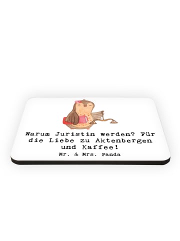 Mr. & Mrs. Panda Magnet Juristin Liebe mit Spruch in Weiß