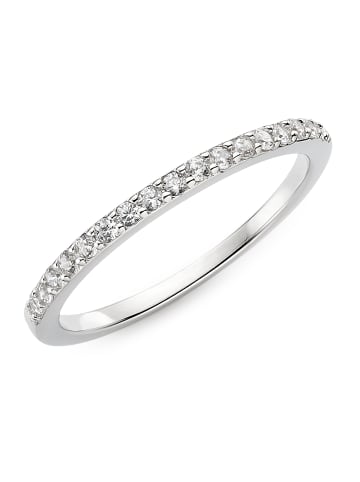 Aniston Fingerring in silberfarben-kristallweiß