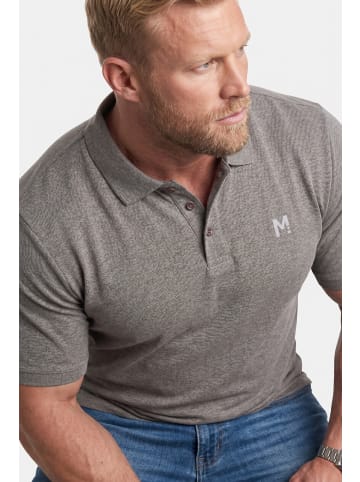 Men Plus Poloshirt in grau melange