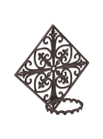 4 x Blumenhalter in Dunkelbraun - Ø 13 cm