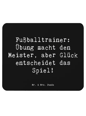 Mr. & Mrs. Panda Mouse-Pad Spruch Fußballtrainer Erfolgskick mit... in Schwarz