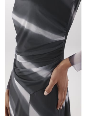 Aniston SELECTED Maxikleid in schwarz-anthra-silber