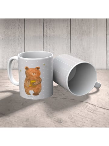 Mr. & Mrs. Panda Kaffeetasse Bär Honig ohne Spruch in Grau Pastell