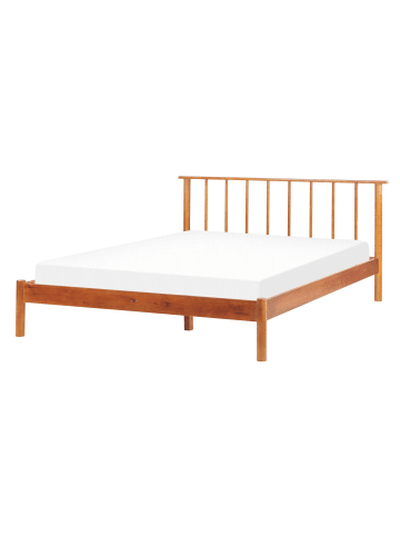 Beliani Doppelbett BARRET in Braun - (W) 156 x (H) 86 x (L) 210 cm
