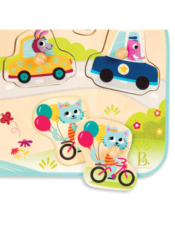 B.toys 7 tlg. Holzpuzzle B. Vehicles On The Go - Fahrzeuge ab 0 Jahre in Mehrfarbig