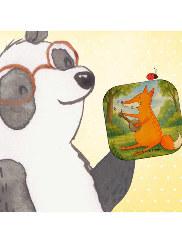 Mr. & Mrs. Panda Tischuntersetzer Fuchs Gitarre Design ohne Spruch in Weiß