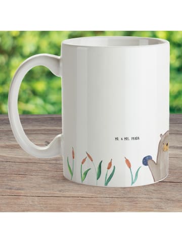 Mr. & Mrs. Panda Tasse Otter Stein ohne Spruch in Weiß