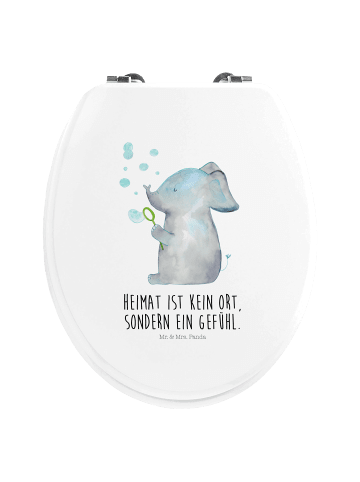 Mr. & Mrs. Panda Toiletten-Sitz Elefant Seifenblasen mit Spruch in Weiß