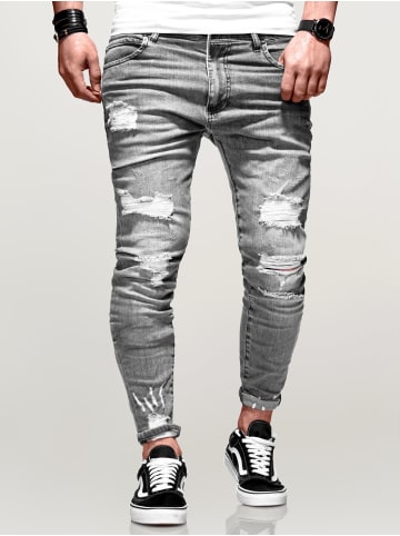 behype Jeanshose Dino in grau