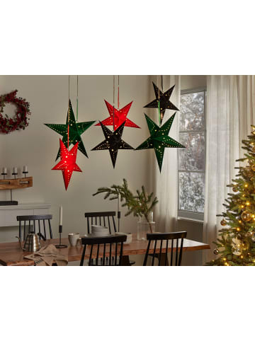 Beliani 2er-Set LED Deko MOTTI in Schwarz