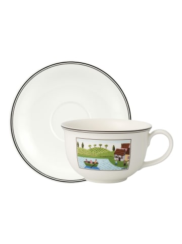 Villeroy & Boch Café au lait Obertasse mit Untertasse Charm & Breakfast Design Naif