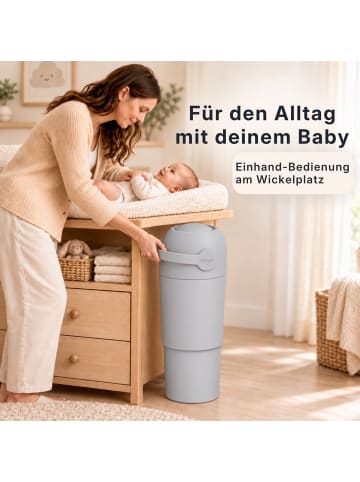 Kinderhaus Blaubär Magic Majestic Windeleimer TOP in Concrete Large
