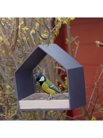 UNUS Vogelhaus Futterhaus aus Zink zum Aufhängen in Anthrazit