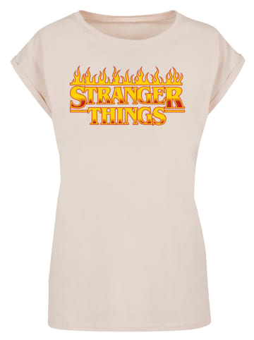 F4NT4STIC T-Shirt Stranger Things Fire Logo in Whitesand