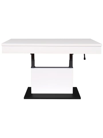 58 aufm Kessel COUCHTISCH Höhenverstellbar Else 1 110x59x60 Holzwerkstoff Ice White