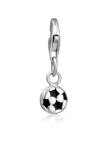 Nenalina Charm 925 Sterling Silber Fussball in Schwarz