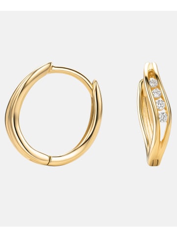 Diamant L'éternel Ohrringe aus 375 Gelbgold mit Zirkonia