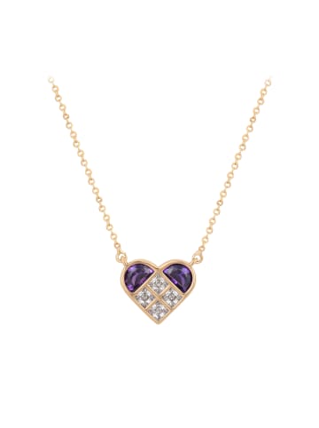 faina Women Necklace in Rose Gold Violet