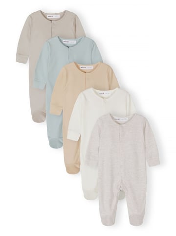 Minoti 5-er Pack Strampler NOSBABYPACK5 in Beige