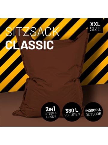 Lumaland Luxury Riesensitzsack XXL Sitzsack - 380l - Braun