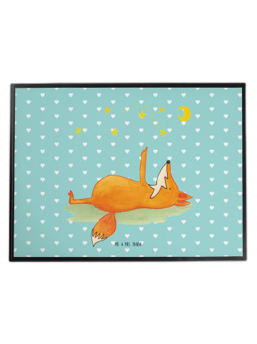 Mr. & Mrs. Panda Bastelmatte Fuchs Sterne ohne Spruch in Türkis Pastell