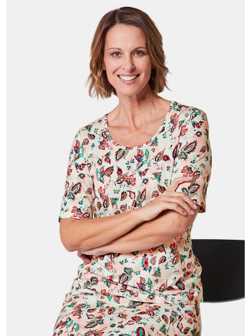 GOLDNER Druckshirt in kraftvollen Farben in dahlie / gemustert