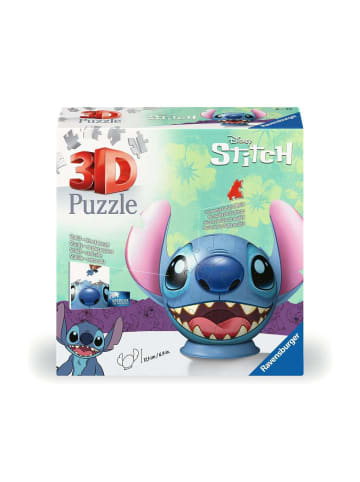 Ravensburger Konstruktionsspiel Puzzle 72 Teile Disney Stitch Puzzle-Ball mit Ohren 6-99 Jahre in bunt