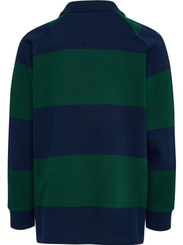 Hummel Shirt "Loose Striped Polo Longsleeve" in Blau