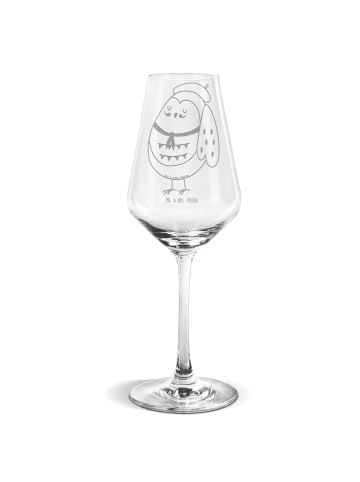 Mr. & Mrs. Panda Weißwein Glas Eule Frankreich ohne Spruch in Transparent