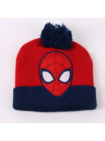 Spiderman Spiderman Kinder 3 Teilig Mütze & Schal & Handschuhe Set in Blau