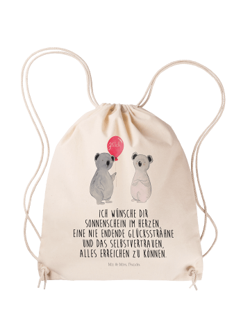 Mr. & Mrs. Panda Jutebeutel Koala Luftballon mit Spruch in Creme