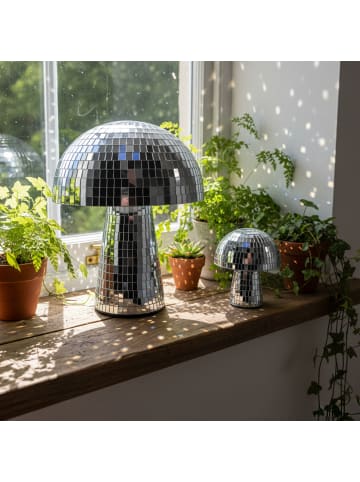 relaxdays 2 x Disco Pilz in Silber