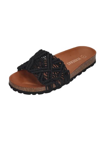 Verbenas Pantoletten Raga KNOTS in schwarz