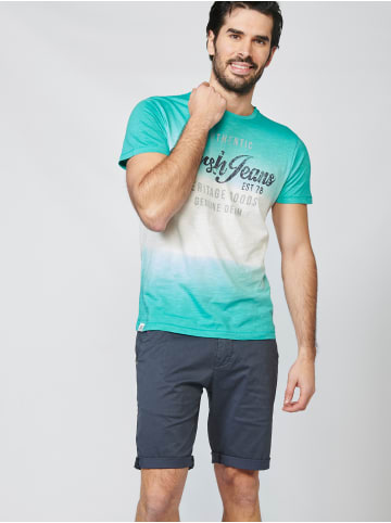 KOROSHI Kurzarm T-Shirt in grun