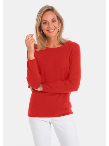 GOLDNER Kaschmirpullover Kaschmirpullover mit U-Boot Ausschnitt in hagebutte