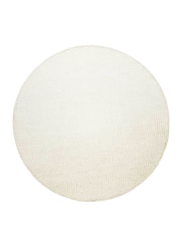 Green Looop Handweb-Teppich Toulouse in creme-weiss