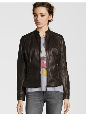 7eleven Lederjacke ROSALIE in Dunkelbraun