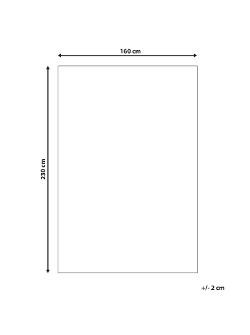 Beliani Vintage EZINE in Braun/Beige/Grün - (W) 160 x (H) 1 x (L) 230 cm