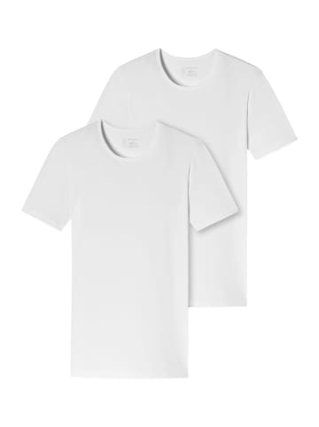 Schiesser Unterhemd / Shirt Kurzarm 95/5 Organic Cotton in Weiß