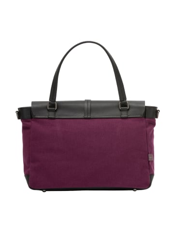 DuDu Schultertasche Leder 37 cm pflaume