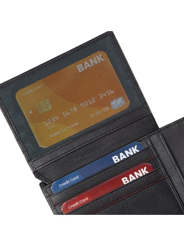 Roncato Detroit Geldbörse Leder 12.5 cm in nero