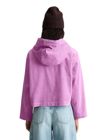 Marc O'Polo DENIM Kapuzen-Cordbluse relaxed in Smoky Grape