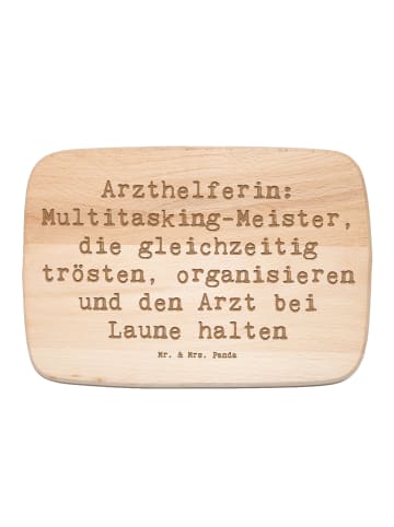 Mr. & Mrs. Panda Küchenbrett Spruch Arzthelferin Meister mit Spruch in Transparent