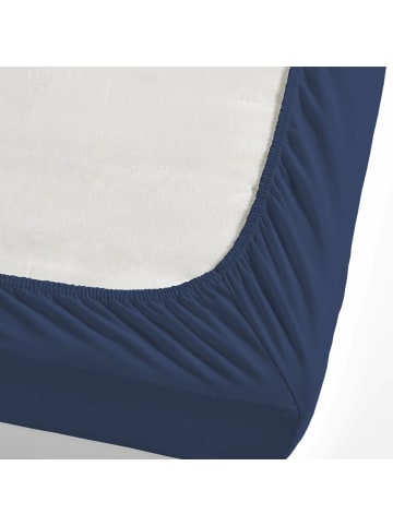 NAUTICA HOME Nautica Home Jersey Spannbettlaken, 140x200 cm in MARINEBLAU